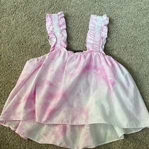 Pink and White Zara Tank Top